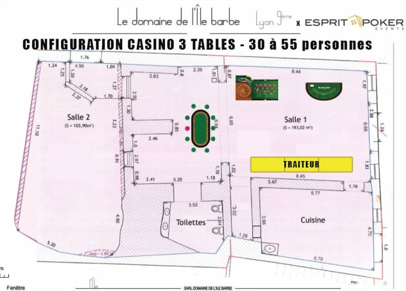 Animation Casino 3 Tables pour votre soirée d'entreprise au domaine de l'île barbe à Lyon
