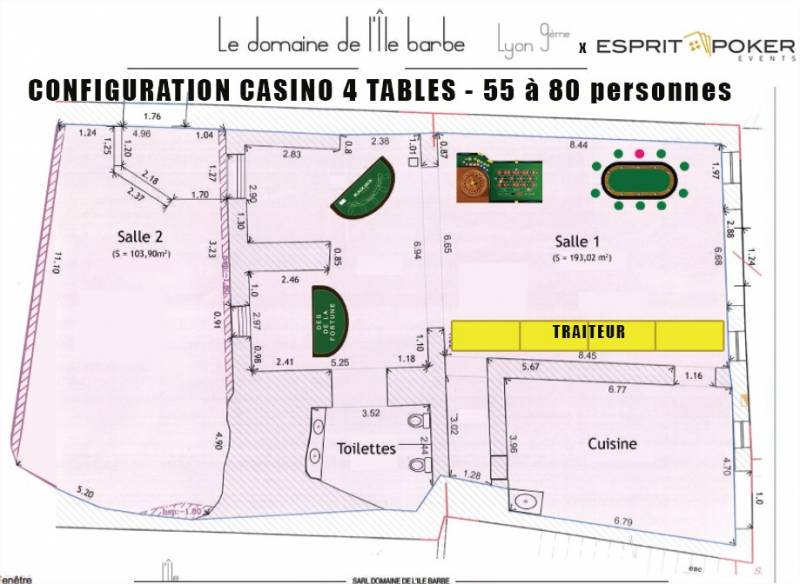 Animation Casino 4 Tables pour votre soirée d'entreprise au domaine de l'île barbe à Lyon
