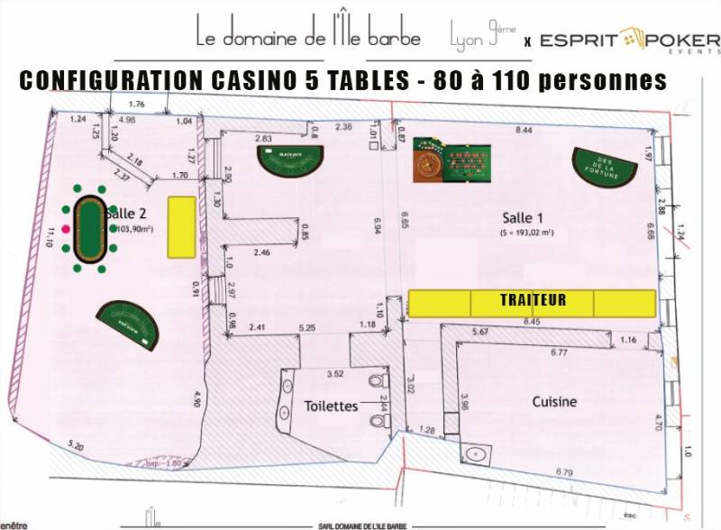 Animation Casino 5 Tables pour votre soirée d'entreprise au domaine de l'île barbe à Lyon