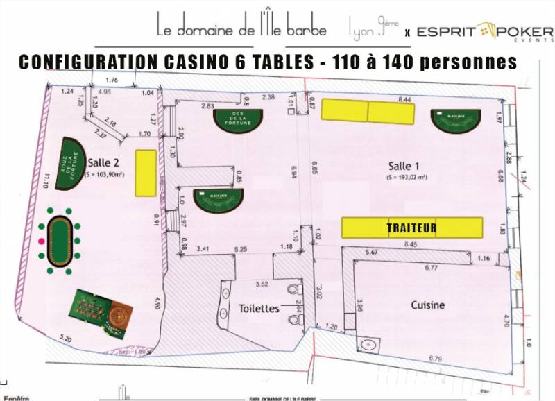 Animation Casino 6 Tables pour votre soirée d'entreprise au domaine de l'île barbe à Lyon