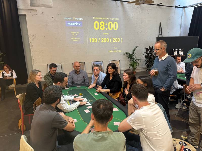 Soirée Poker pour clients et partenaires chez In Sted à Lyon avec Esprit Poker
