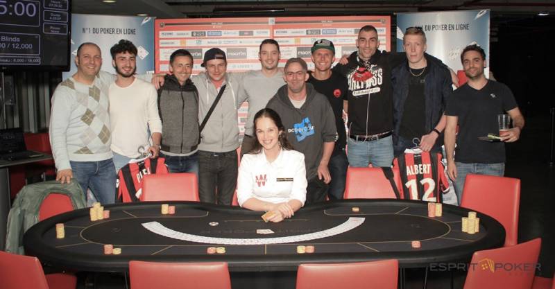 Composition de la table finale d'un OGCN Poker Live