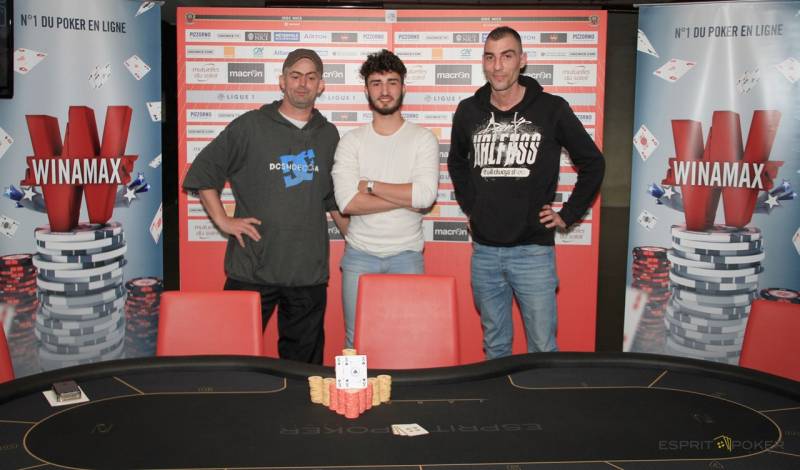 Les 3 finalistes d'une édition de l'OGC Nice Poker Live