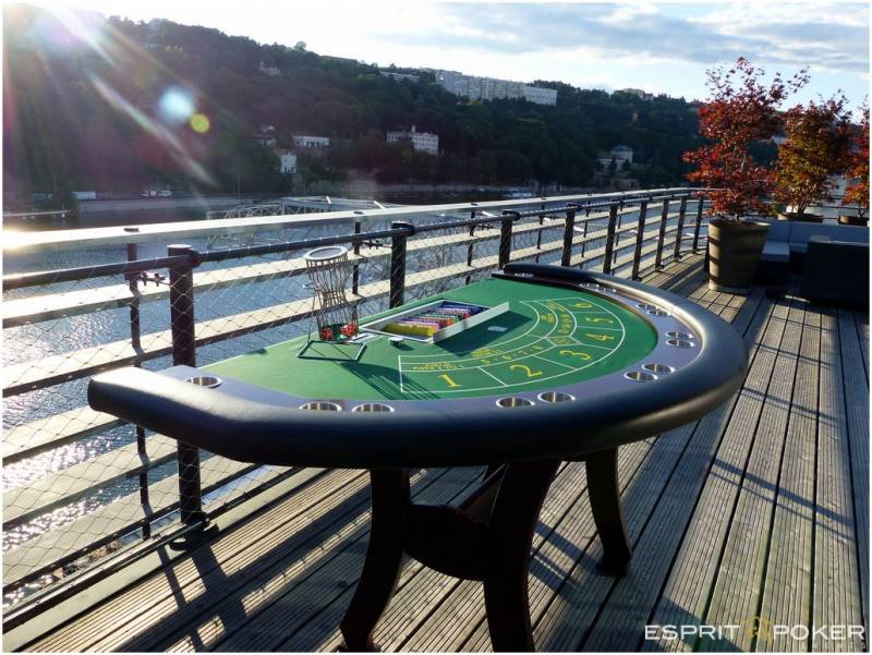 Vue saisissante derrière notre atelier black jack pour votre séminaire à Lyon