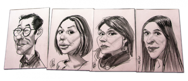 Animation Caricaturiste en parallèle de votre animation Casino Espri Poker