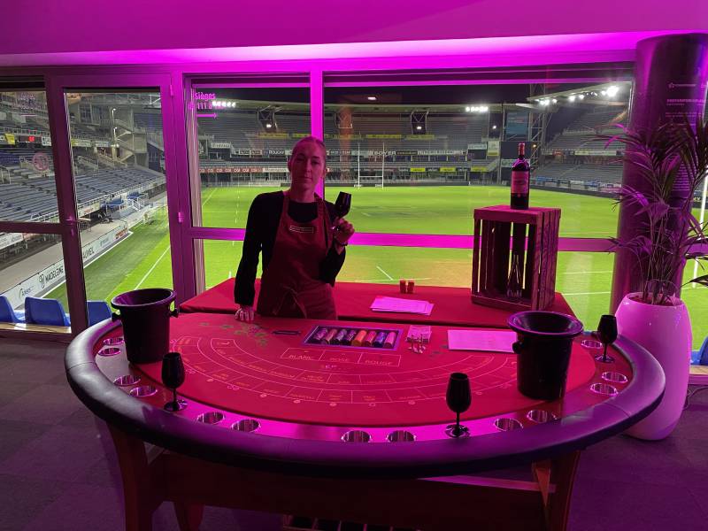 Vini Vegas au stade Marcel Michelin de Clermont animation pour entreprise