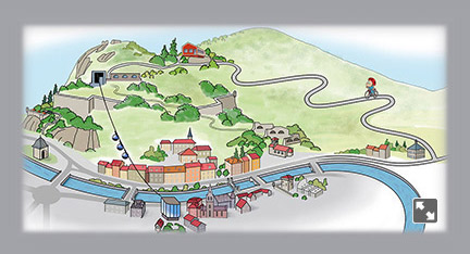 Schéma de la bastille à grenoble un lieu pour vos animations entreprise