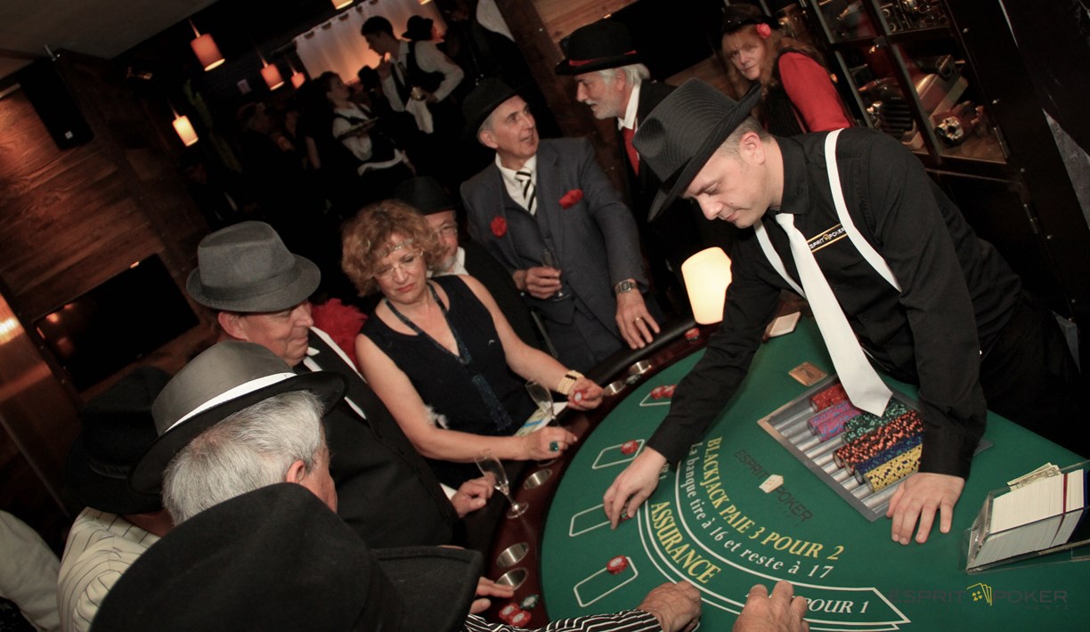 Table de Black Jack avec animation Casino Prohibition à Lyon
