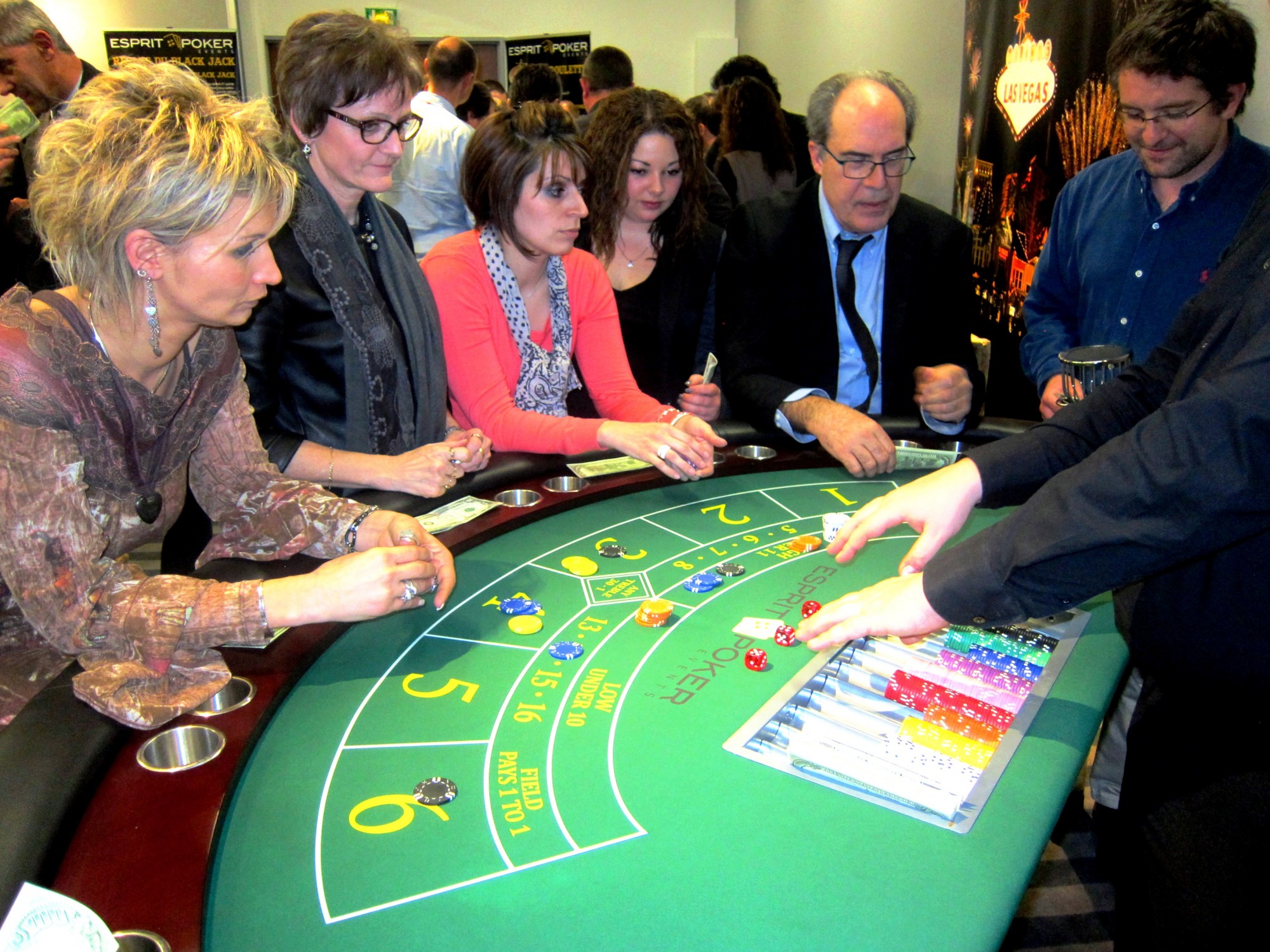 Table de casino à saint etienne lors d'une animation pour entreprise