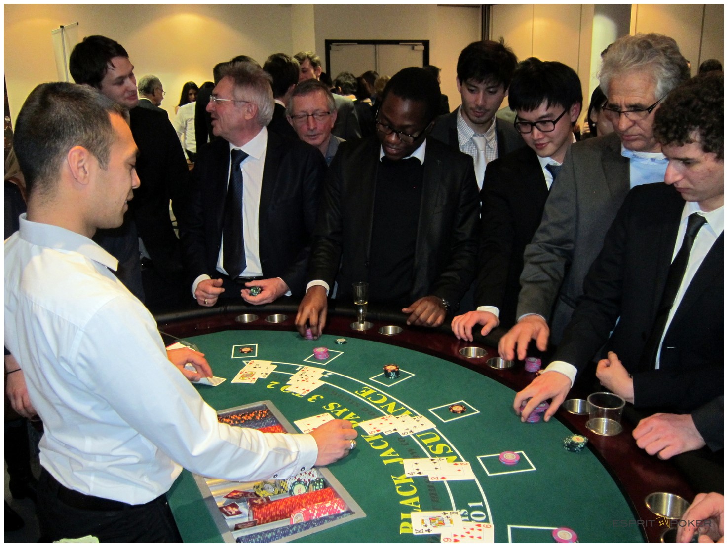 une table de black jack lors du gala des mines de saint etienne